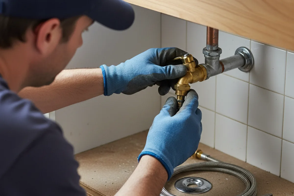 Shutoff valve and fitting work during Emergency Plumbing in Rossburg